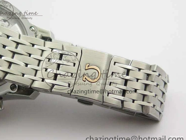 0403 HighQuality De Ville Chronograph SS OMF 1:1 Best Edition White Dial On SS Bracelet A 8151